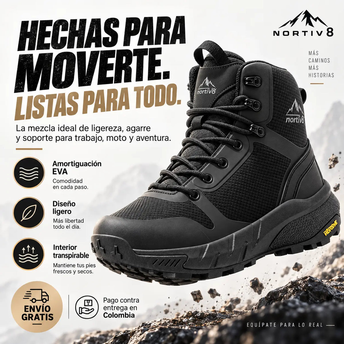 BOTAS TÁCTICAS PARA HOMBRE