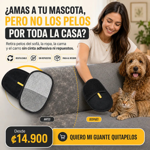 ¡BASTA DE PELOS DE MASCOTA POR TODA LA CASA!