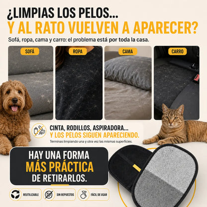 ¡BASTA DE PELOS DE MASCOTA POR TODA LA CASA!